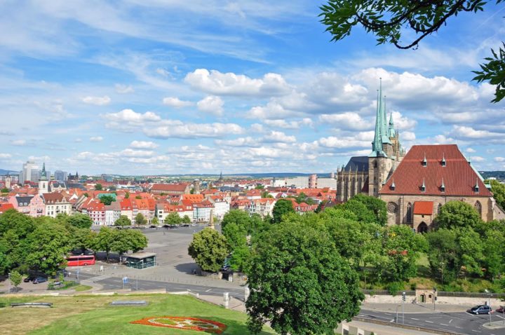 Erfurt, Domplatz mit Severikirche